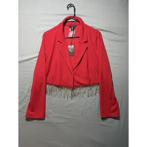 Sincerely Jules Red look Women's Blazer Jacket XL